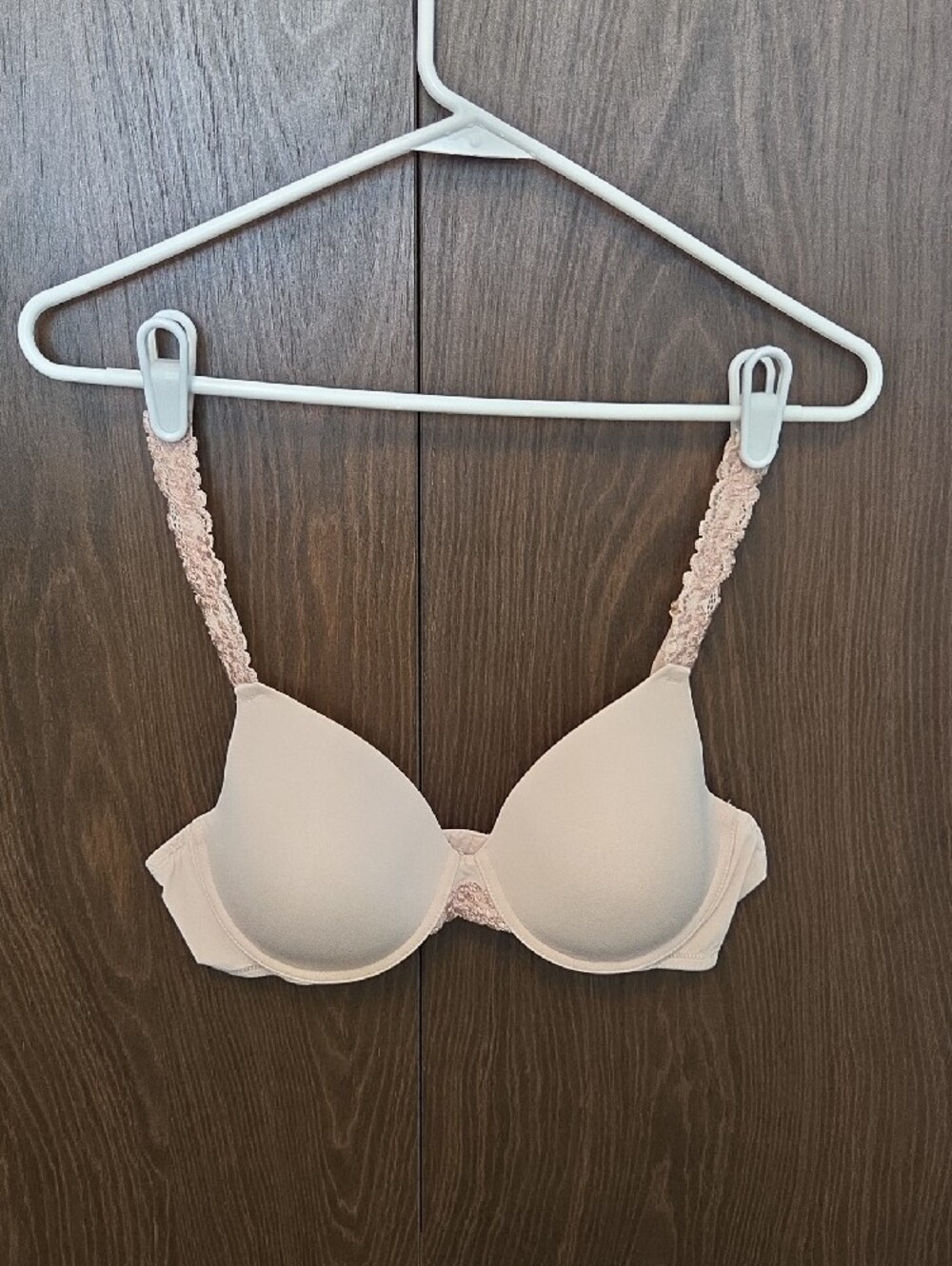 Natori - Light Beige Lace Trim T-Shirt Bra